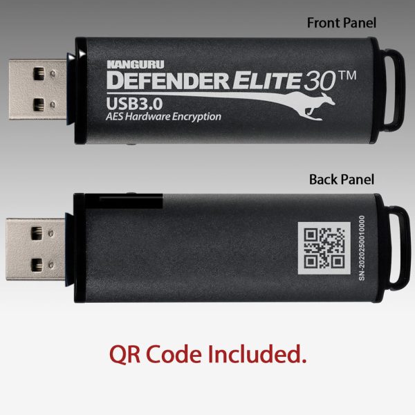 Kanguru Defender Elite30™ USB 3.0 Hardware Encrypted Flash Drive with Physical Write Protect Switch Cheap