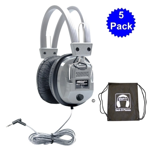 Sack-O-Phones 5 Pack SC-7V Deluxe School Headphones Discount