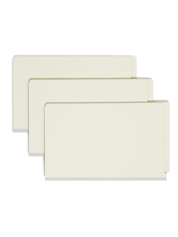 SafeSHIELD®  End Tab Classification File Folders, Straight-Cut Tab, 2 inch Expansion, 2 Pocket, 2 Divider Sale