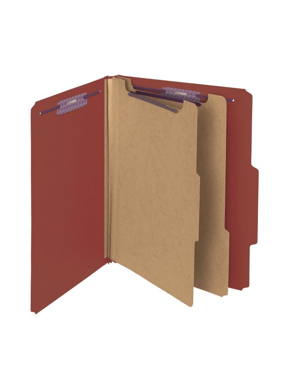 SafeSHIELD® Pressboard Classification File Folders, 2 Dividers, 2 inch Expansion, 2 5-Cut ROC Tab Discount