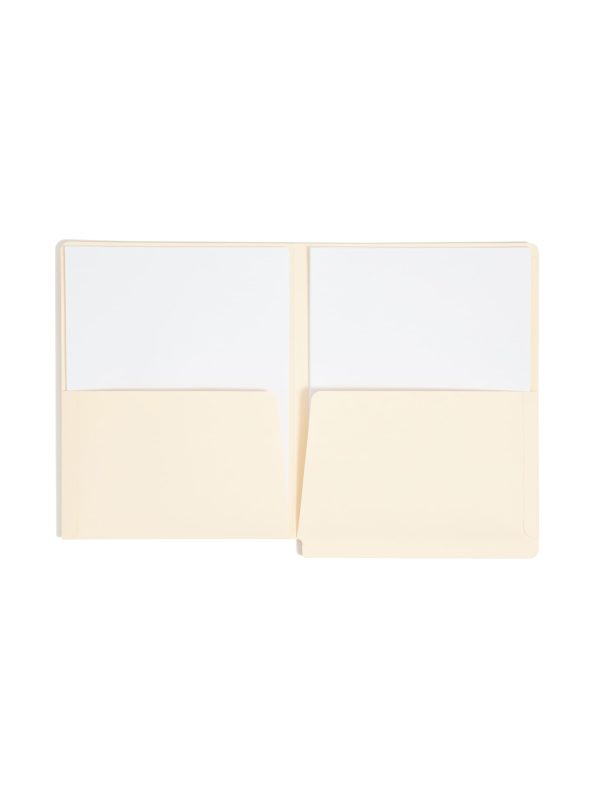 Shelf-Master® Reinforced Tab End Tab Pocket File Folders, Straight-Cut Tab, 2 Pockets For Sale