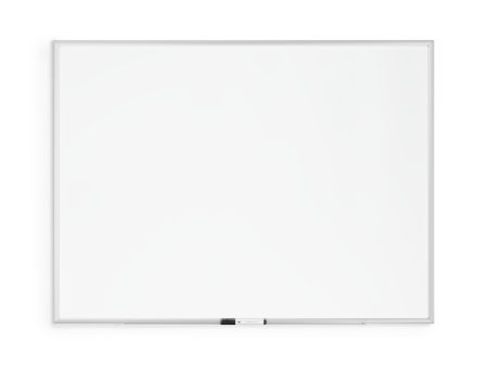 U Brands Silver Aluminum Frame Dry Erase Board, White, 35  x 47  Sale