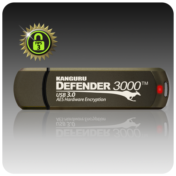 Kanguru Defender 3000™ SuperSpeed USB 3.0, FIPS 140-2 Level 3 Certified, Hardware Encrypted Flash Drive For Discount