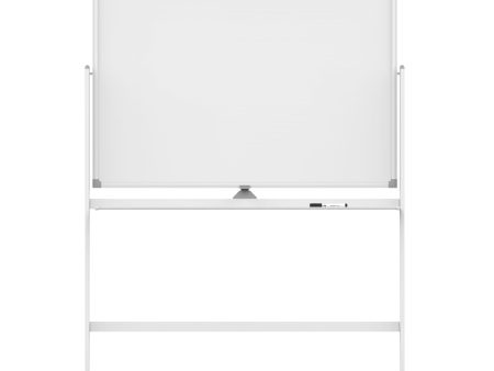 U Brands Double-Sided Rolling Dry Erase Easel, White, 48  x 72  Discount