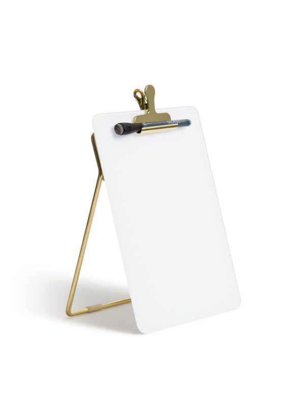 U Brands Glass Dry Erase Desktop Easel, White & Gold
, 8.5  x 11.7  Sale