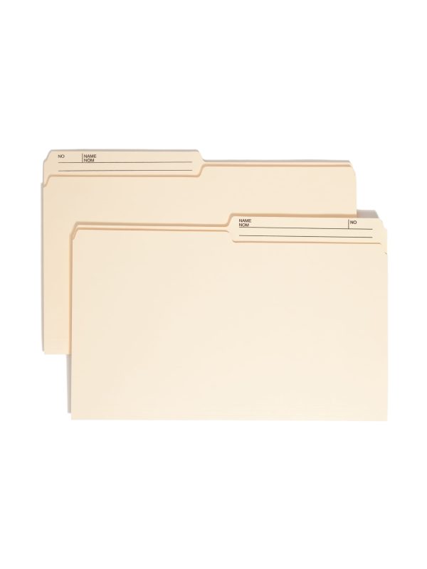 Heavyweight Reversible Printed Tab File Folders, 1 2-Cut Tab For Cheap