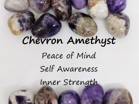 Chevron Amethyst Tumbled Stones Online