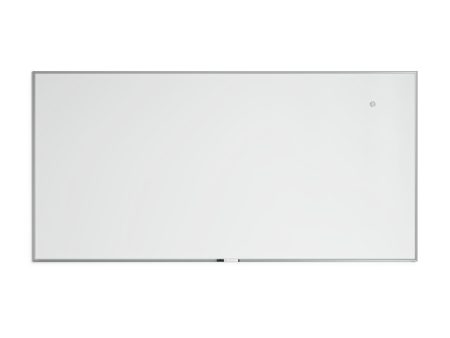 U Brands White Aluminum Frame Magnetic Porcelain Dry Erase Board, White, 96  x 47  Cheap