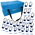 HamiltonBuhl Lab Pack, 24 Personal Headphones in Blue (HA2-BLU) in a Carry Case on Sale