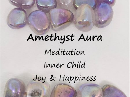 Amethyst Aura Tumbled Stones Online Sale