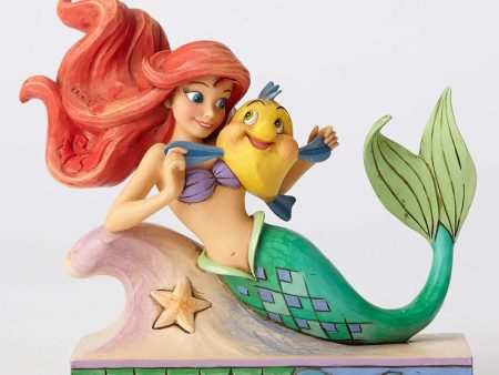 Disney Traditions Princesses - Fun and Friends (Ariel with Flounder Figurine) Online Sale