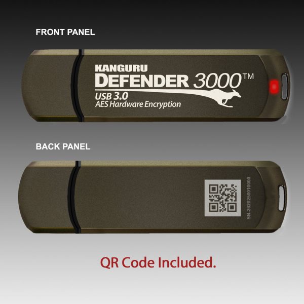 Kanguru Defender 3000™ SuperSpeed USB 3.0, FIPS 140-2 Level 3 Certified, Hardware Encrypted Flash Drive For Discount