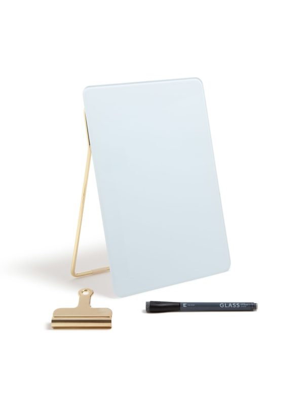 U Brands Glass Dry Erase Desktop Easel, White & Gold
, 8.5  x 11.7  Sale