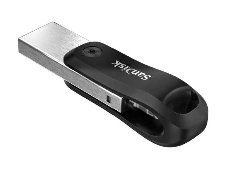 SanDisk iXpand Flash Drive Go - 128GB   USB 3.0   Lightning   Black and Silver Online now