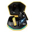 Transformers TF-T10 Wireless Bluetooth Earbuds - Yellow Fashion