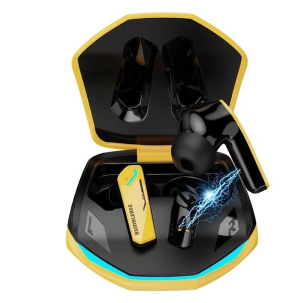 Transformers TF-T10 Wireless Bluetooth Earbuds - Yellow Fashion