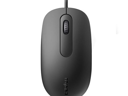 Rapoo N200 Wired Optical Mouse - 1600 DPI   Black For Cheap