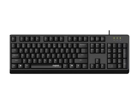 Rapoo NK1900 Wired Keyboard - 1.5m   104 Keys   USB   Arabic English - Black For Sale