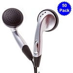 50 Pack Silver School Earbuds LH-8 For Sale