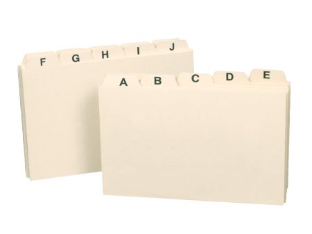 Card Guides, Alphabetic Sets, 1 5 Cut Tab Sale