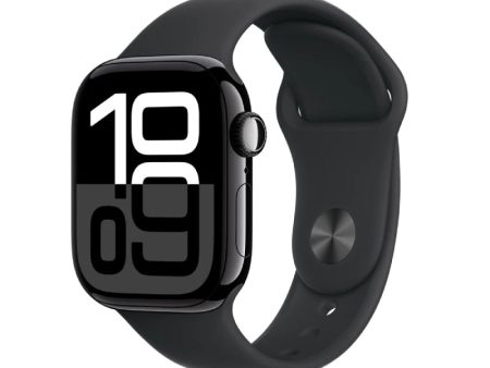 Apple Watch Series 10 with Sport Band - LTPO OLED   64GB   46mm   Small Medium   Bluetooth   Wi-Fi   Cellular   Jet Black Sale