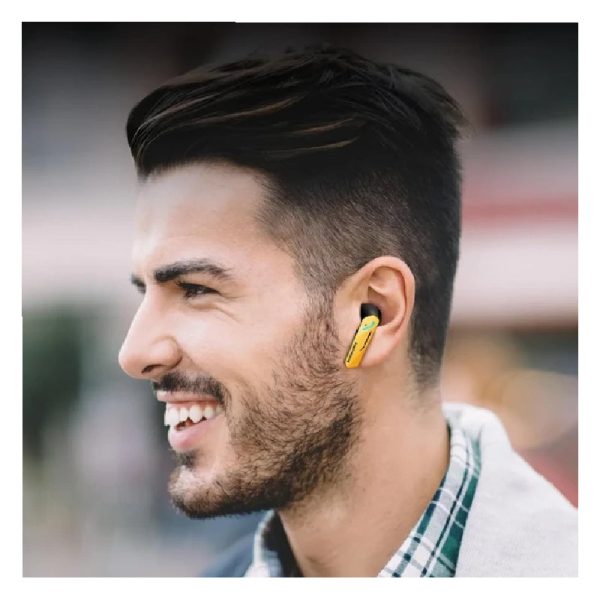 Transformers TF-T10 Wireless Bluetooth Earbuds - Yellow Fashion