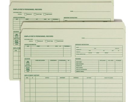 Employee Record File Folders Online now