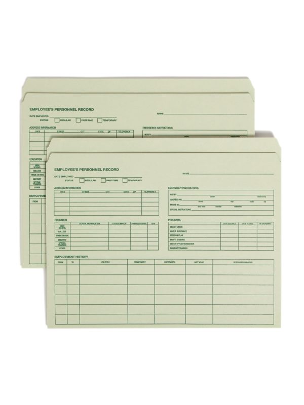 Employee Record File Folders Online now