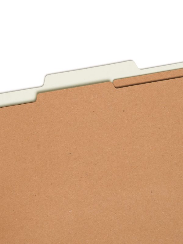 100% Recycled Value Pressboard Classification Folders, 2 Dividers, 2 inch Expansion, 2 5-Cut Tab, 2 Fasteners Supply