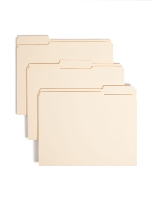 Heavy Duty Reinforced Tab File Folders, 1 3-Cut Tab Cheap