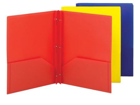 Poly Two-Pocket Folders with Fasteners Supply