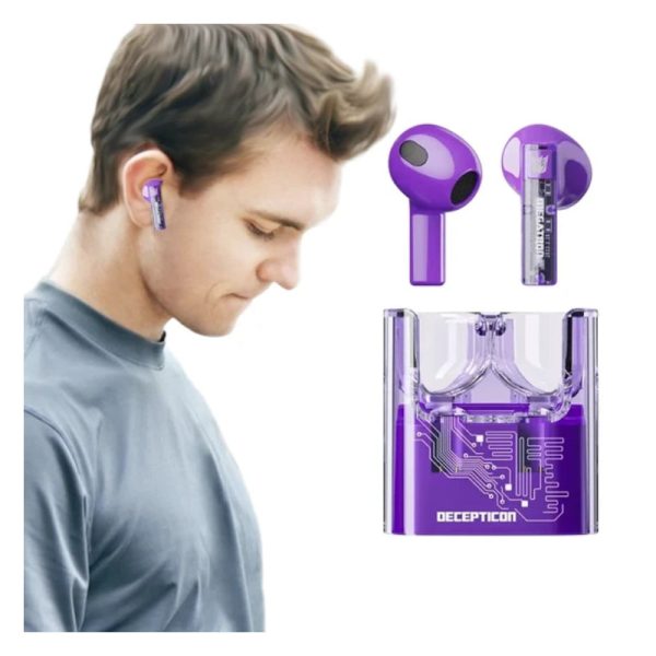 Transformers TF-T08 Wireless Bluetooth Earbuds - Purple Online Hot Sale