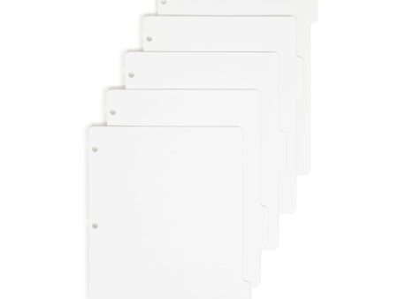 Three-Ring Binder Index Dividers, 20 Sets of 5 Dividers Each, 1 5-Cut Tabs For Sale