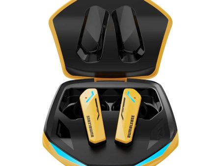 Transformers TF-T10 Wireless Bluetooth Earbuds - Yellow Fashion