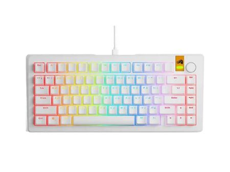 Glorious GMMK 3 HE Wired Mechanical Gaming Keyboard - 75%   Pre-Built   White   Arabic Discount