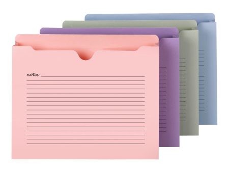 Notes File Jackets, Straight-Cut Tab, 2 Inch Expansion Online Hot Sale