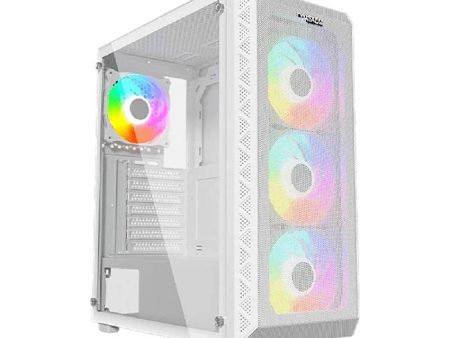 Twisted Minds Apex-03 Mid Tower ARGB Gaming Fan Case - White For Cheap