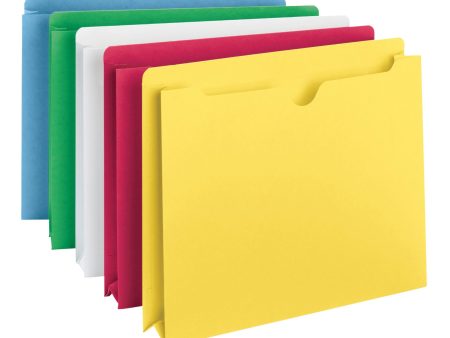 Colored File Jackets, Reinforced Straight-Cut Tab, 2 inch Expansion Supply