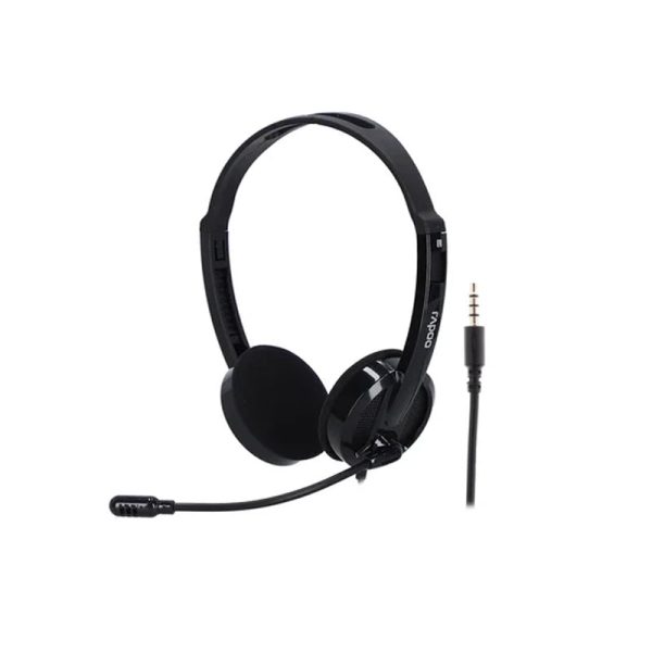 Rapoo H101 Wired Stereo Headset - 3.5mm Jack   Black Online now