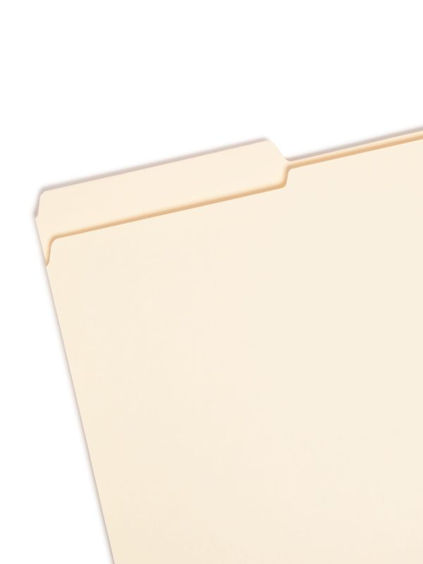 Reinforced Tab File Folders, 1 3-Cut Tab, Left Position Fashion