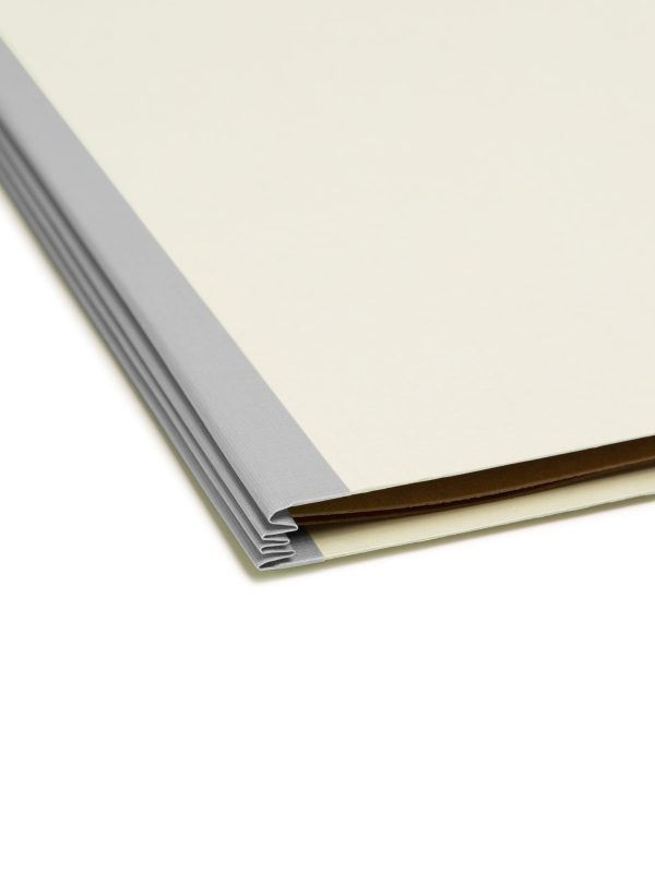 100% Recycled Value Pressboard Classification Folders, 2 Dividers, 2 inch Expansion, 2 5-Cut Tab, 2 Fasteners Supply