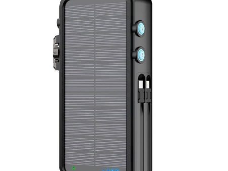 Powerology Solar Power Bank with FM Radio Speaker and Lights - 16000mAh   Black Supply